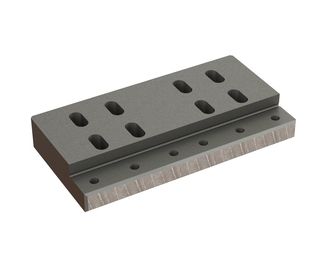 Stator knife holder 390x200x35/58, armored, version 195 for MeWa | Ehehalt | Andritz MeWa | THM Recycling Mewa UG 1608