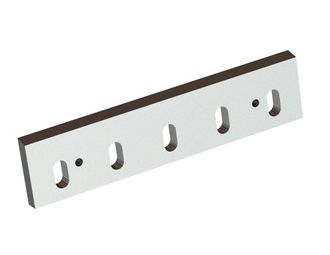 Stator knife top 476x109x23 Premium Line blade 76°, 5 asymmetrical slotted holes 23x45, 2xM12 for Cumberland 