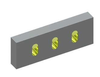 Statormesser 198x72x25, Eco Line, 3 Langlöcher, X-Variante 