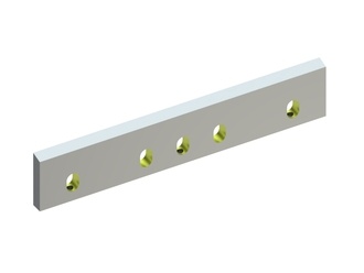 Statormesser 351x68x14, Eco Line, 5 Langlöcher, Schneide 75°, 3xM8 Gewinde, Y-Variante für Tria 