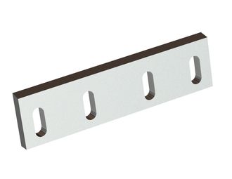 Statormesser 400x105x22, Premium Line, 4 Langlöcher, Schneide 78°, 3xM10 Gewinde, X-Version für Tria 