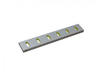 Statormesser 595x100x22, Eco Line, 6 Langlöcher, 4xM12, Schneide 75°, X-Variante für Herbold Meckesheim GmbH Herbold SML 45/60