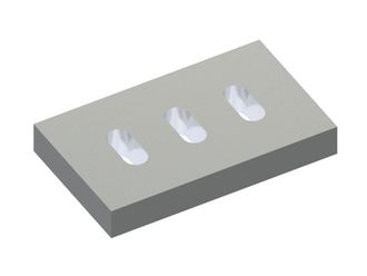 Statormesser außen 185x110x25, Premium Line, 3 Langlöcher, W9-Variante 