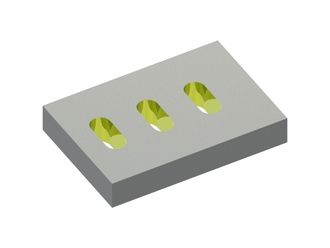 Statormesser mitte 160x110x25, Eco Line, 3 Langlöcher 42x18, X-Version 