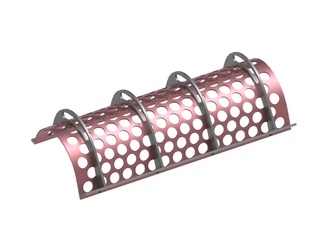 Strainer basket 1070 wide, screen plate thickness t=8, perforation Ø50, web 15, Hardox for Vecoplan 