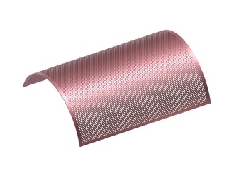 Strainer basket 1217 wide, screen plate thickness t=10, perforation Ø12, web 6, Hardox 