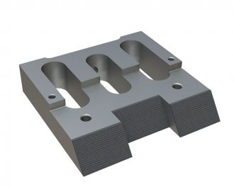 Support contre-couteau 340x332x77 renforcé version 117 rotor étagé pour Lindner Recyclingtech Lindner Jupiter