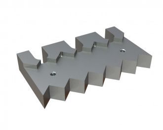 Support de contre-couteau 344x190x58, version 43 pour Lindner Recyclingtech Lindner Universo