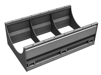 Support de crible 1644x970x555, avec panier de criblage amovible pour Artech Recyclingtechnik GmbH 