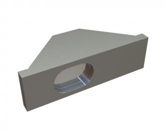 Support plate for counter knife 90x35x26, version 65 for Lindner Recyclingtech Lindner Micromat Plus 2500