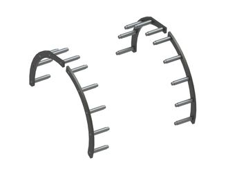 Supporto anello di tenuta carcassa 4 parti sinistra/destra, filettatura M16, acciaio inox per Lindner Recyclingtech Lindner Komet 2800