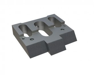 Supporto controcoltello 348x332x77, rinforzata, versione 117, rotore a gradini per Lindner Recyclingtech Lindner Jupiter