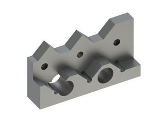 Supporto controcoltello destro 307x164x68/37, Premium Line, a gradini, 3 intagli dentati, passo 110 per Weima Maschinenbau GmbH 