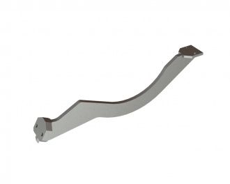 Supporto vaglio inferiore 1148x327x132, versione a falce per Lindner Recyclingtech Lindner Jupiter
