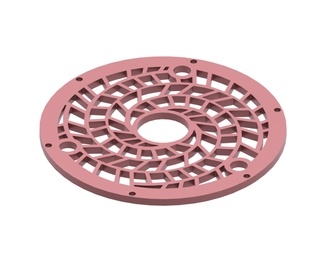 Tamis de coupe Ø480x16, Hardox, passage de bille Ø34 
