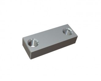 Tapped strip 96x35x20 2x M18 threads for MeWa | Ehehalt | Andritz MeWa | THM Recycling Mewa UG 1608