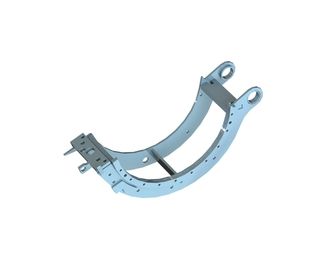 Telaio vaglio destra, sede anello di usura t=25, acciaio inox per Lindner Recyclingtech Lindner Power Komet 2800