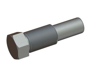 Tornillo de ajuste L=147, rosca métrica de diente de sierra S40x3 fina, espiga Ø32x59,5 para Lindner Recyclingtech 