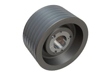 V-belt pulley NW Ø315, for 6 SPB grooves, for use with taper bushing 3535 for Lindner Recyclingtech 