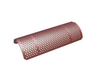 Vaglio 410 largo, spessore t=6 foratura Ø8, ponticello 4, 2 l'intaglio, 450 HB a 