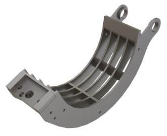 Vaglio a falce centrale 340 di larghezza, versione 67, Hardox per Lindner Recyclingtech Lindner Power Komet 2800