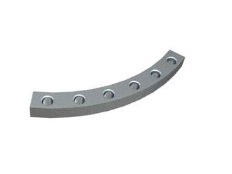 Wear plate 369x40x30, 6x M24 thread for Untha Untha XR 3000