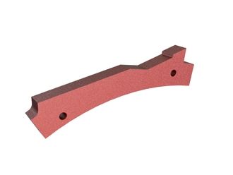 Wear plate 382x90x40, 2x M16 thread, Hardox for Untha 