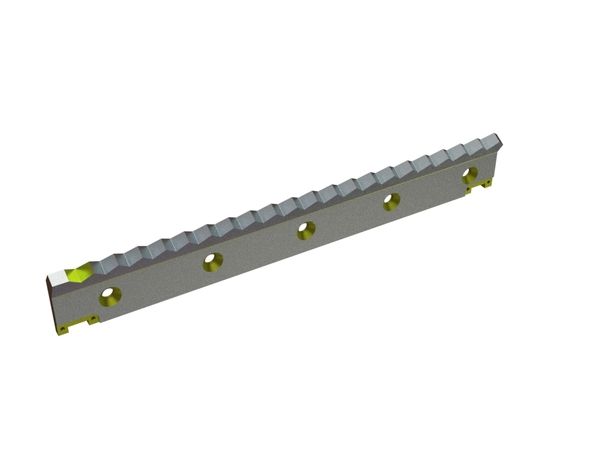 2-piece counter knife 1481x114x35 Eco Line, version 40, X version for Weima Maschinenbau GmbH Weima WL