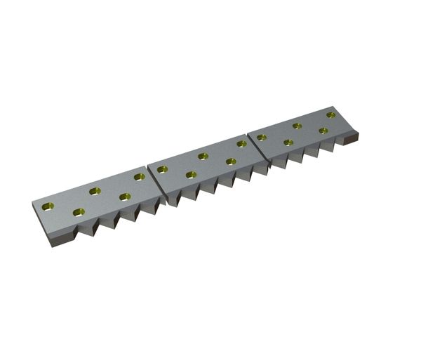 3-piece counter knife 1194x190x37 Eco Line, version 60, B1 version for Zeno Zerkleinerungsmaschinen 
