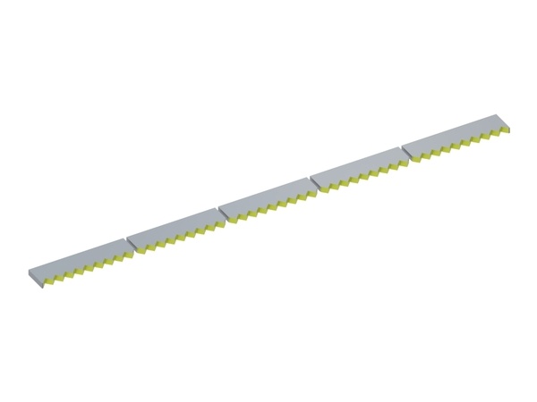 5-piece counter knife 1993x104x25 Eco Line, version 40, X version for Vecoplan LLC (Retech) Vecoplan VAZ 160/200