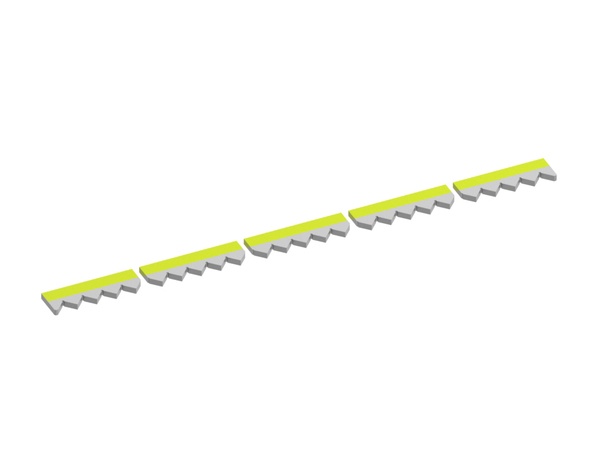 5-piece counter knife 1993x125x25 Eco Line, version 80, X version for Vecoplan Vecoplan VAZ 160/200