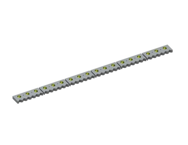 6-piece counter knife 1554x93x28 Eco Line, version 40 Film&Fiber, Y version for Vecoplan LLC (Retech) 
