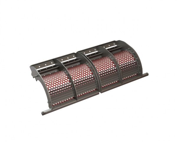 8-piece screen basket 2030 mm wide, screen plate thickness t=12, perforation Ø35 ligament 12, Hardox for Vecoplan Vecoplan VAZ 2000