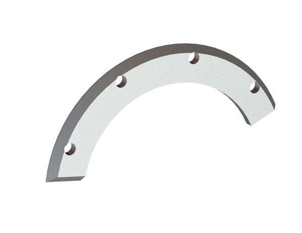 Anello di usura Ø230xØ316x11, 4 fori filettati M16x2 per Zeno Zerkleinerungsmaschinen 