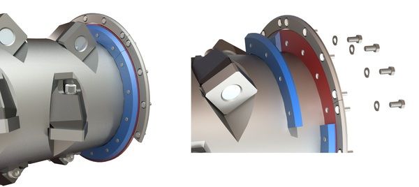 Anneau adaptateur rotor Ø746xØ447x15, 9 perçages, Hardox pour Lindner Recyclingtech Lindner Jupiter