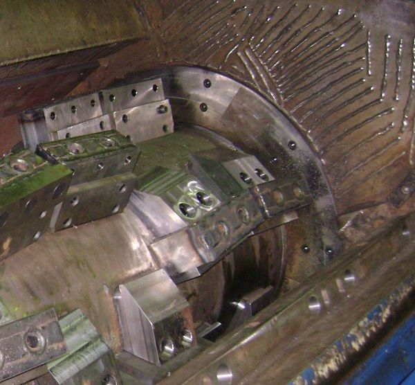 Anneau d’usure 2 pièces carter rotor Ø800x18, 10 perçages fraisés, Hardox pour MeWa | Ehehalt | Andritz MeWa | THM Recycling Mewa UG 1007