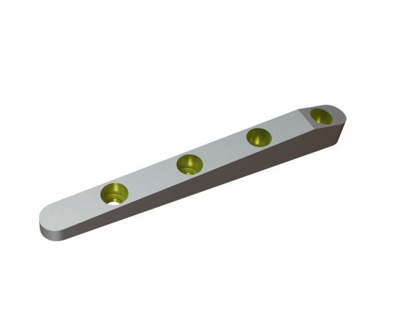 Barra de amasado para disco rotor 237x29x22, StandardCut, 4 taladros avellanados, versión X para Herbold Meckesheim GmbH Herbold Plastkompaktor HV-70