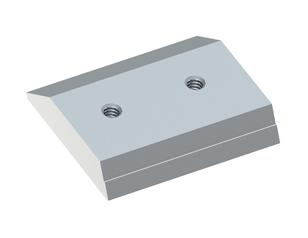 Barra di serraggio destra 206x175x38, 2x filettatura M20 per Vecoplan Vecoplan VEZ