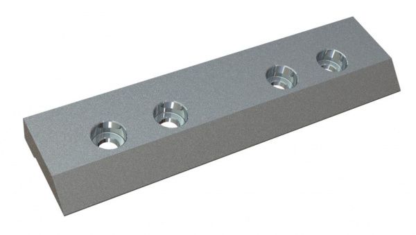 Barre de serrage 390x100x30, 4 trous fraisés, avec chanfrein pour MeWa | Ehehalt | Andritz MeWa | THM Recycling Mewa UG 1007