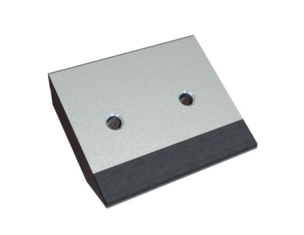 Barre de serrage droite 206x175x38, 2x filetage M20, renforcé pour Vecoplan Vecoplan VEZ