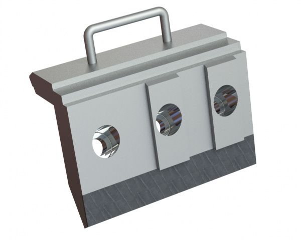 Barre de serrage droite 345x280x141, blindé pour Lindner Recyclingtech Lindner Jupiter