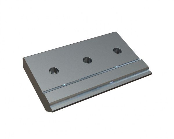 Barre de serrage gauche 208x135x39, 3 trous, Hardox pour Artech Recyclingtechnik GmbH 