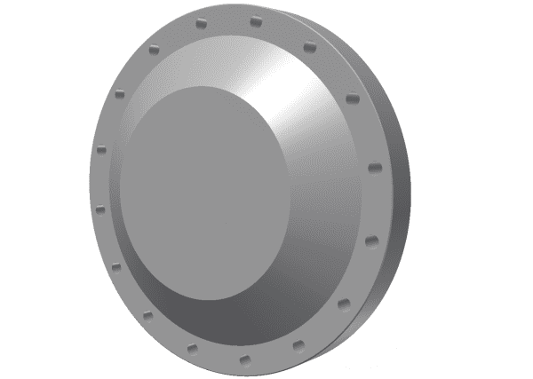 Bearing cover for rotor, opposite drive side (locating bearing), version without rotor cooling for Vecoplan LLC (Retech) Vecoplan VAZ 160/200