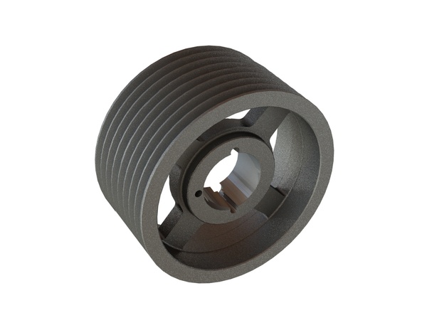 Belt pulley SPC 290, 8 grooves, taper bush design 4040 