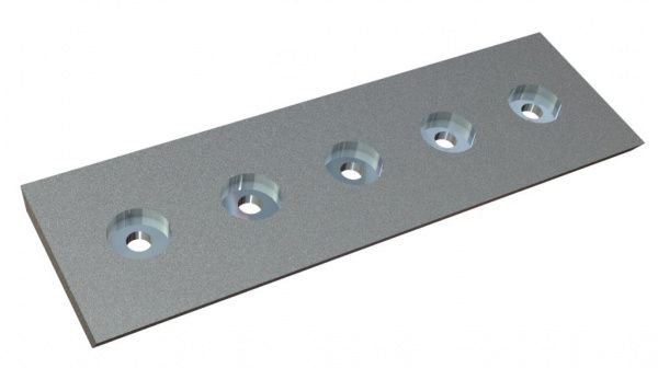 blade 515x160x20 Hardox 5 counter-sunk hole 
