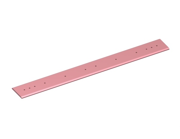 Bolt-on blade 3000x350x30, 12 countersunk holes for plow bolt, Hardox 