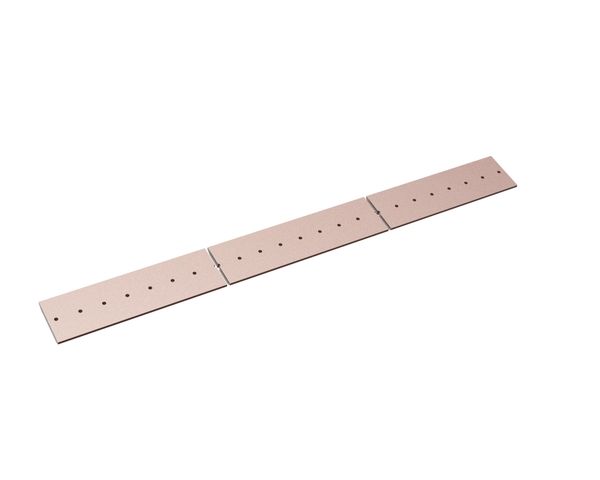 Bolt-on cutting edge 3-piece 3452x330x40, 23 countersunk holes 