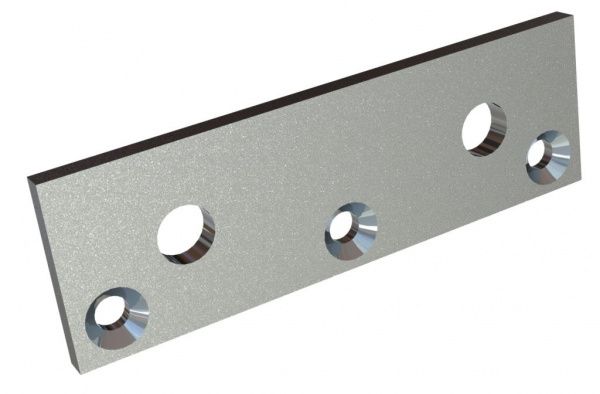 Cale gauche pour support de couteau 173x55x8, Hardox pour Lindner Recyclingtech 