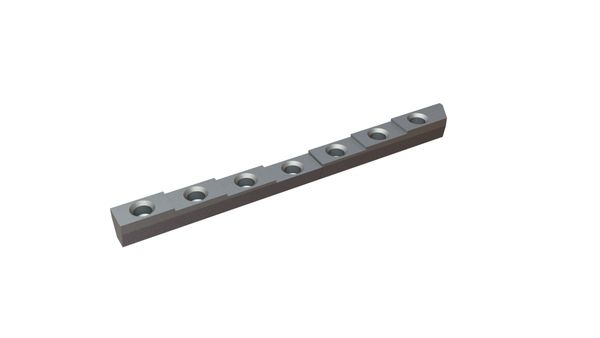 Cap for stator knife right 2-parts 584x45x45 7 holes for Eldan Recycling 