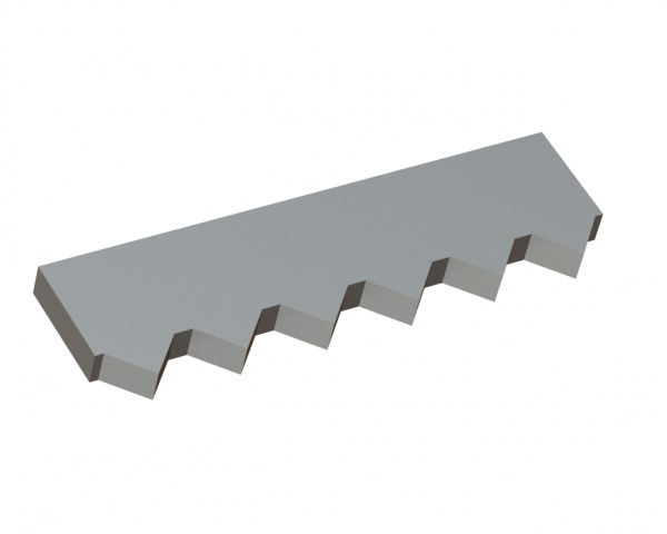 Center counter knife 382x108x25 Premium Line, version 60, X version for Vecoplan LLC (Retech) 